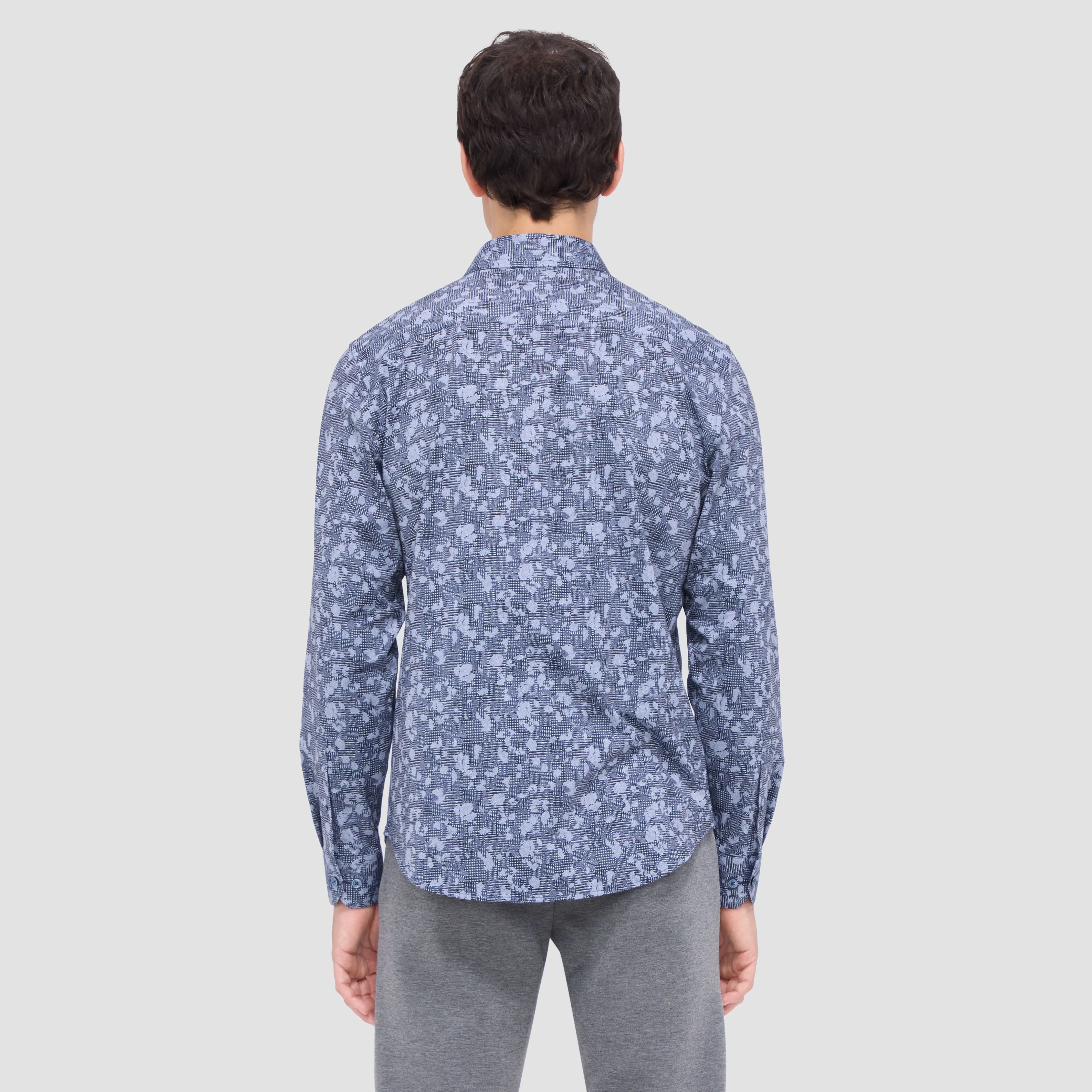 Jimmy Double Sided Abstract/Herringbone OoohCotton Shirt