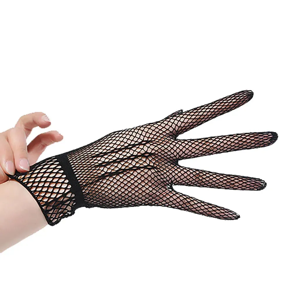 Kendra Fishnet Lace Fashion Gloves