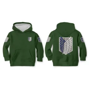 Kids  Hoodies Streetwear Autumn Winter Coat Survey Corps Cosplay Pullover Hoodie Sweatshirt