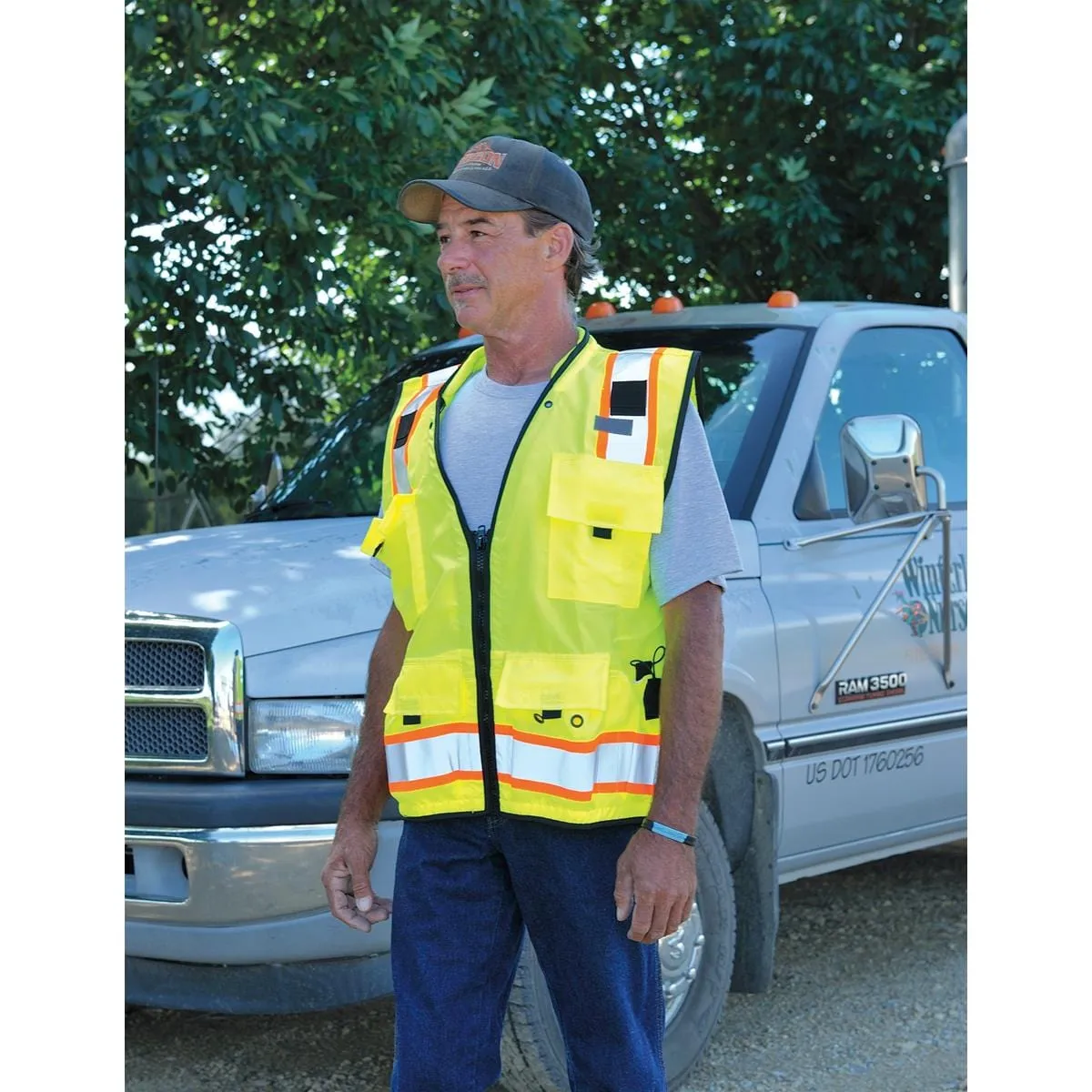 Kishigo ANSI Class 2 Hi-Vis Surveyor's Safety Vest