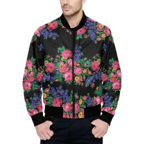 Kokum's Revenge-Black Unisex Heavy Bomber Jacket with Quilted Lining