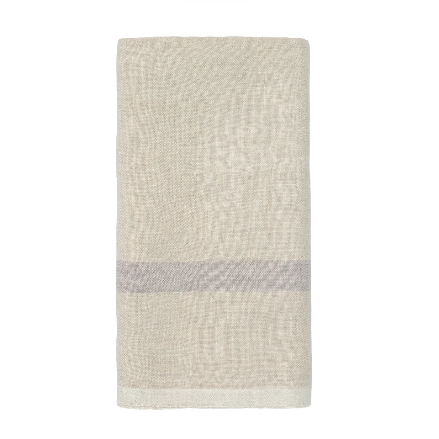 Laundered Linen Kitchen Towels Natural & Grey, Set of 2