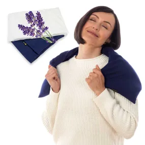 Lavender-Scented Shoulder and Body Heating Wrap - 9"x29", Moist Hot Cold Pack - Bean Bag Warmer