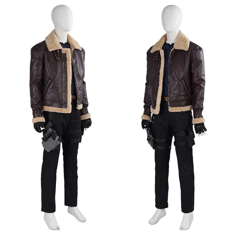 Leon Scott Kennedy Cosplay Costume Game Resident Evil 4 Remake Battle Suit Uniform