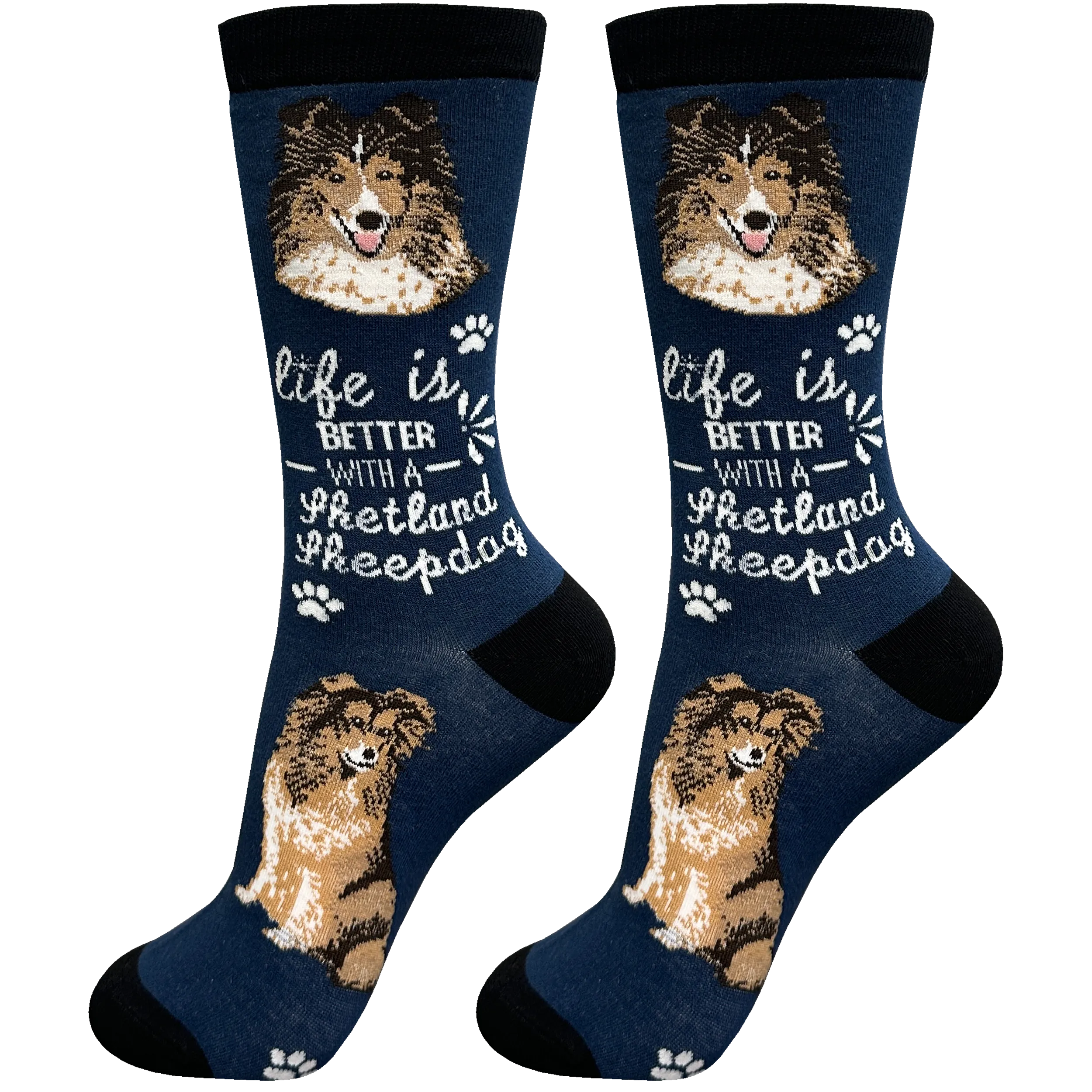 Life Is Better With A Sheltie Dog Socks