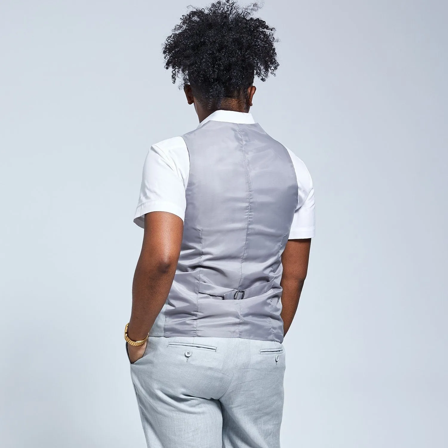 Light Gray Linen Vest