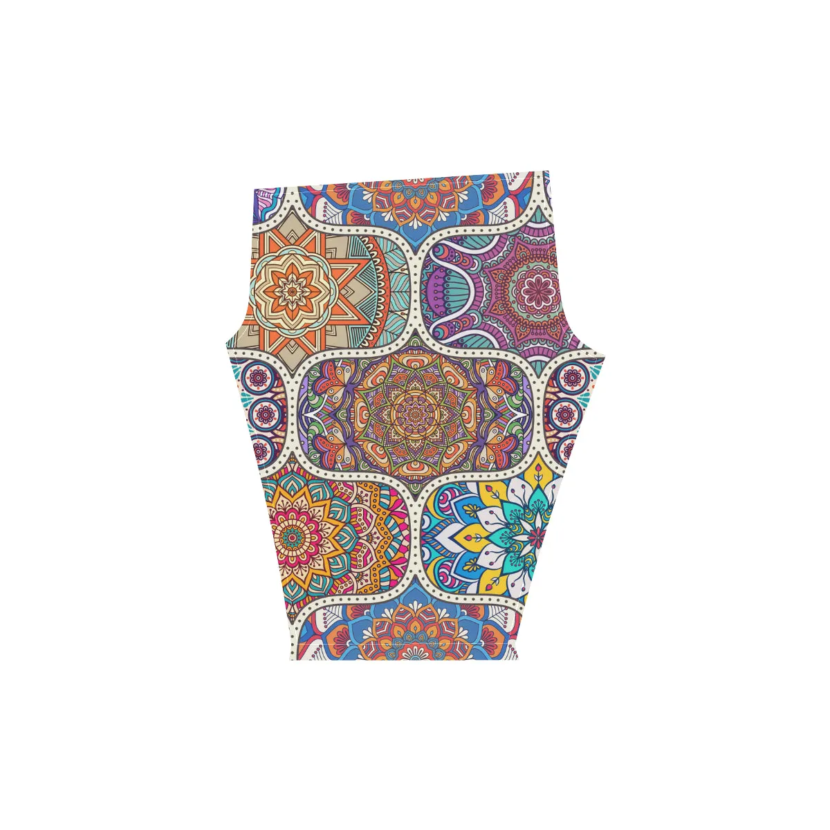 Mandala Seamless tile pattern Women's Low Rise Capri Leggings (Invisible Stitch)