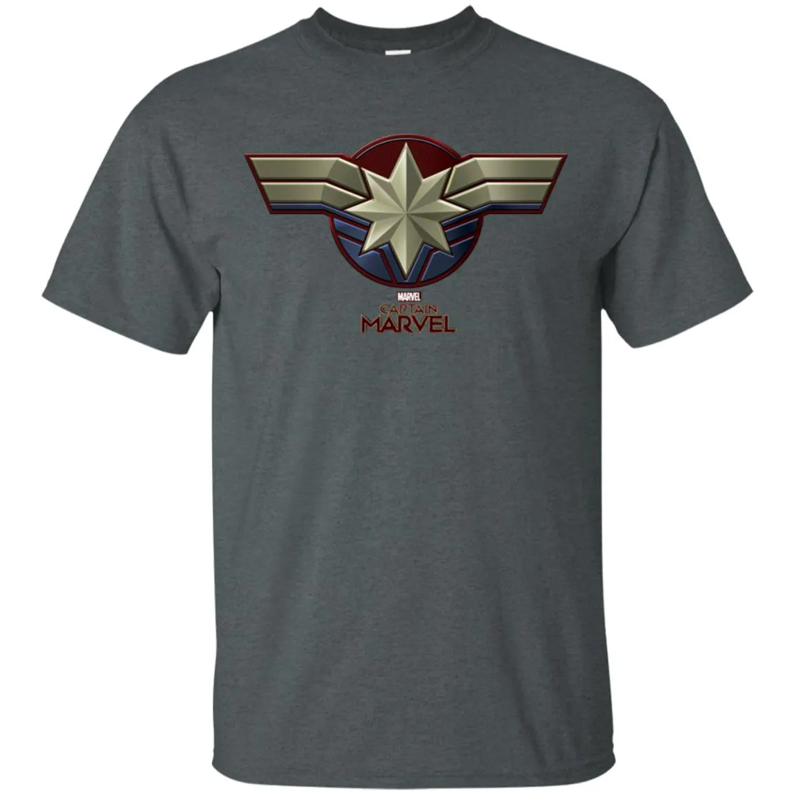 Marvel Captain Marvel Movie Chest Symbol Men Cotton T-Shirt