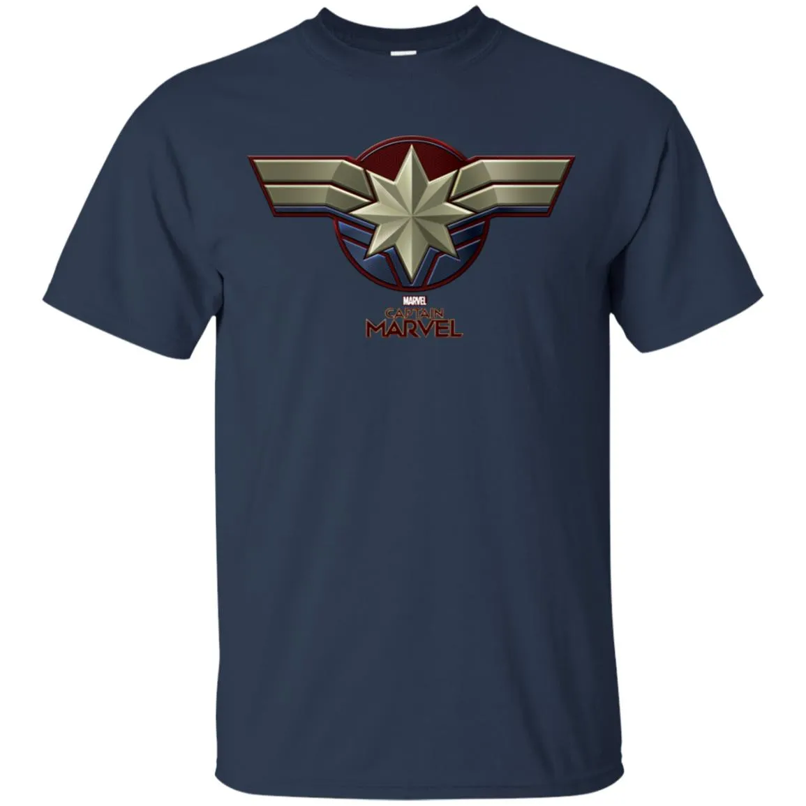 Marvel Captain Marvel Movie Chest Symbol Men Cotton T-Shirt