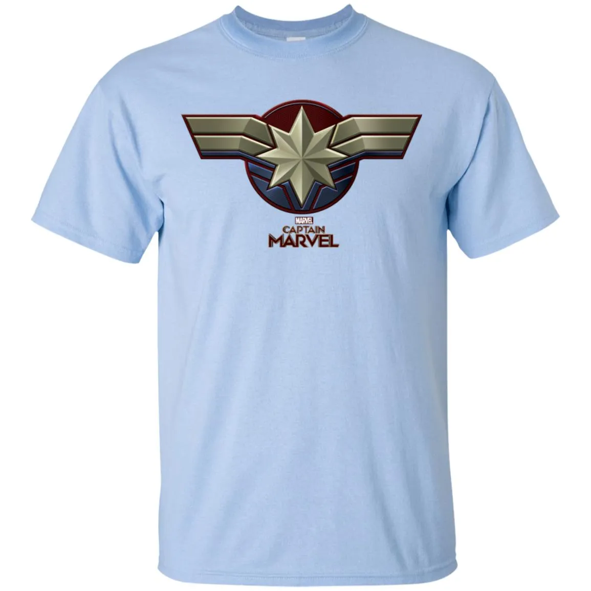 Marvel Captain Marvel Movie Chest Symbol Men Cotton T-Shirt