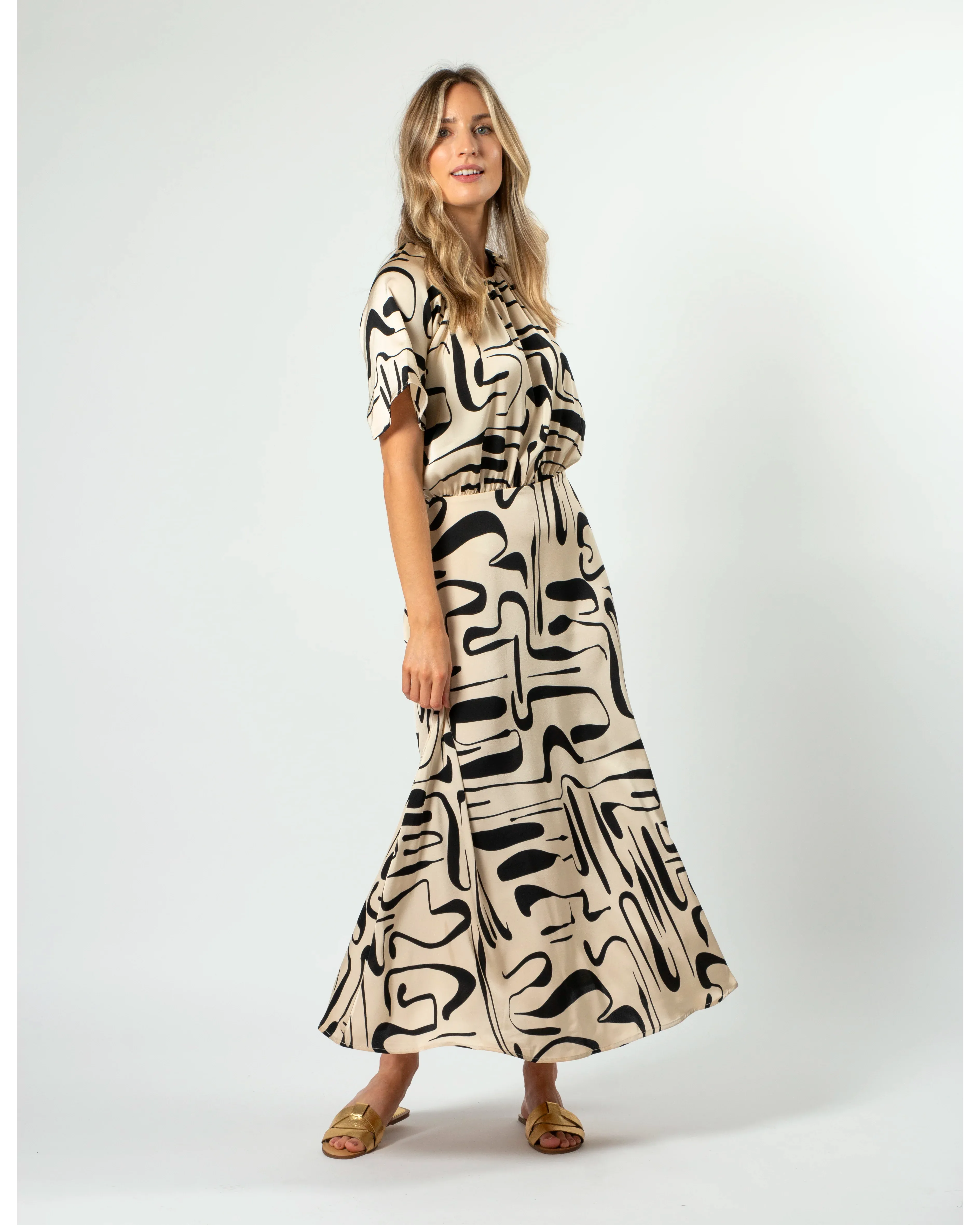 Matteo Dress - Painterly Geo