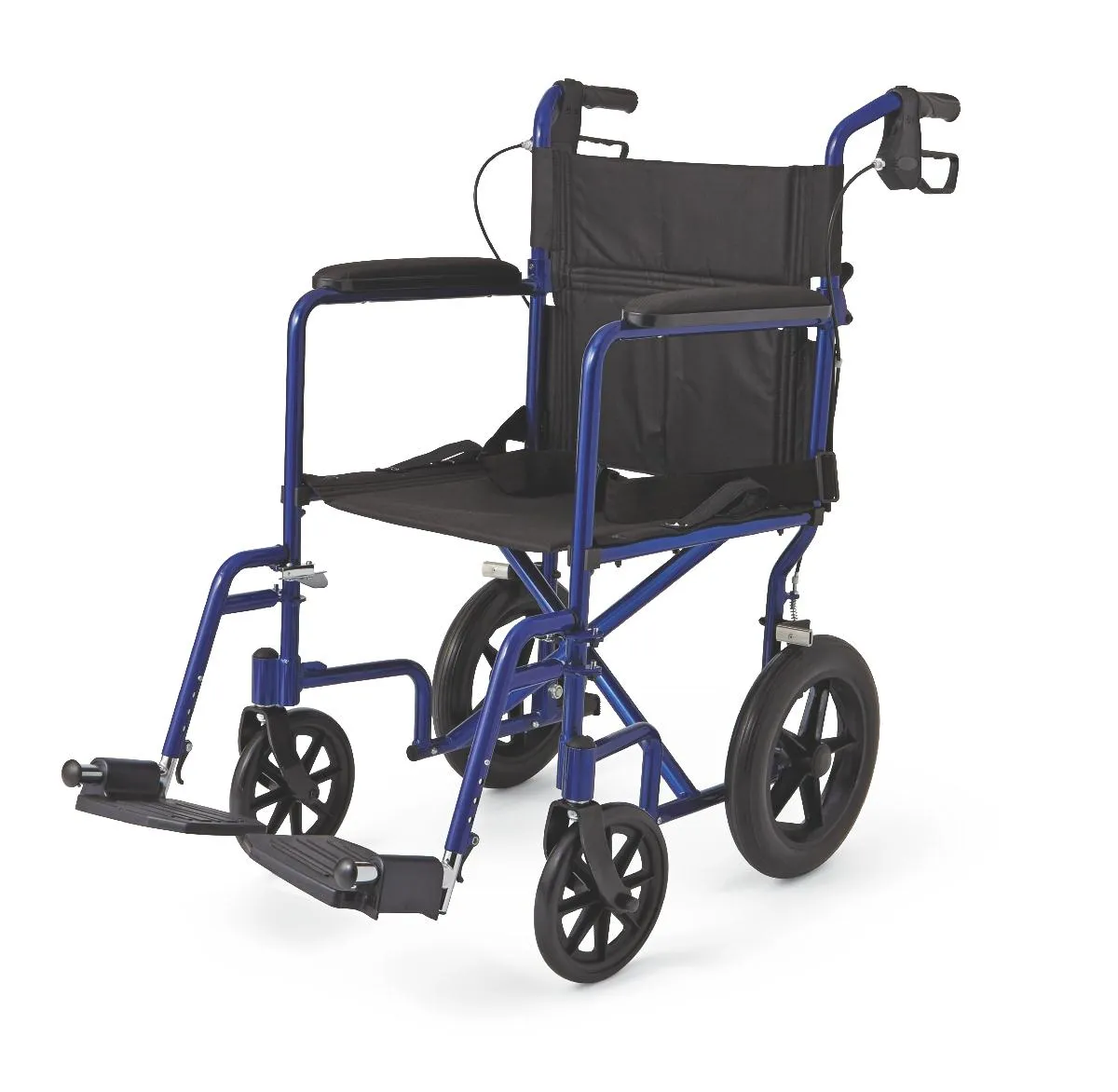 Medline Basic Aluminum Transport Chair with 12" Wheels