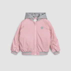 Miles Grey and Pink Hooded Jacket