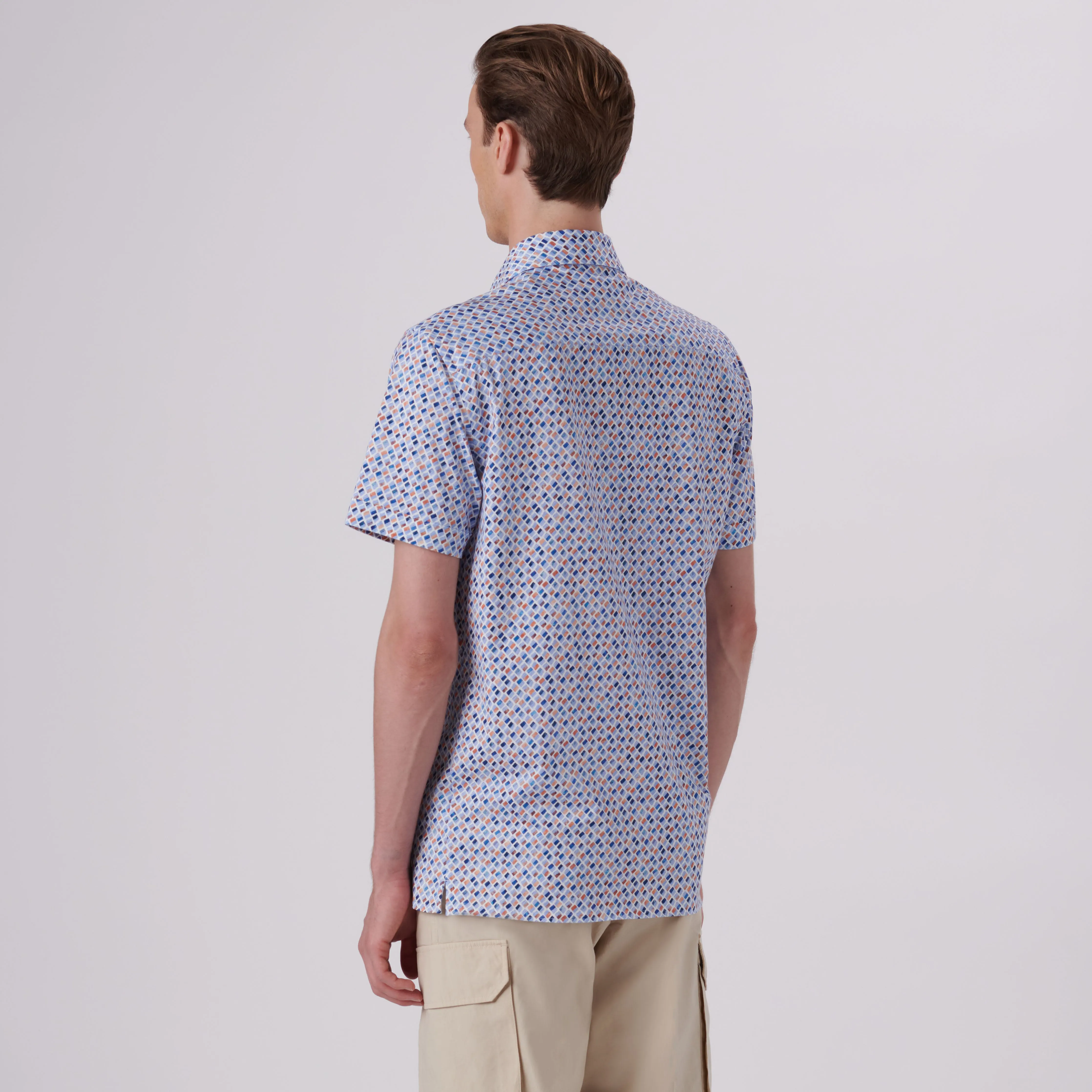 Milo Diamond Print OoohCotton Short Sleeve Shirt