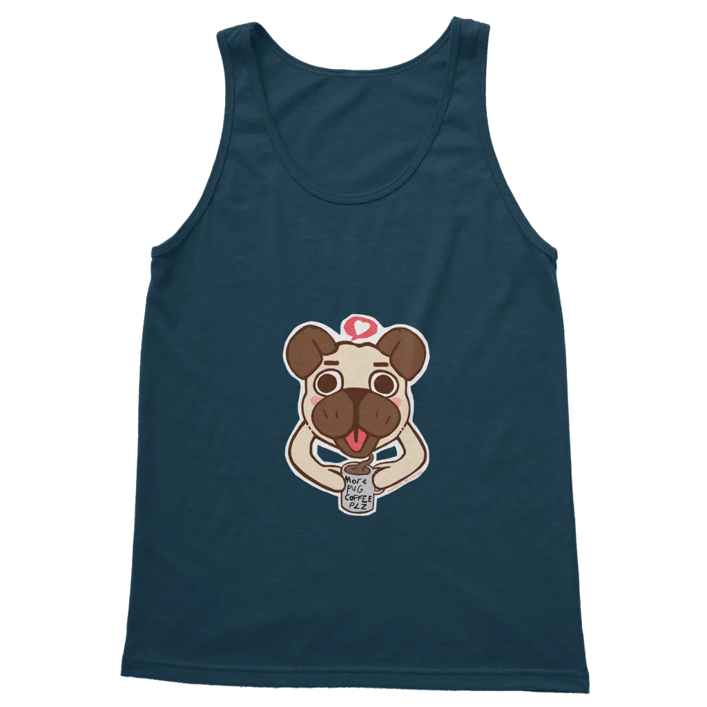 More Pug Coffee Please Classic Adult Vest Top