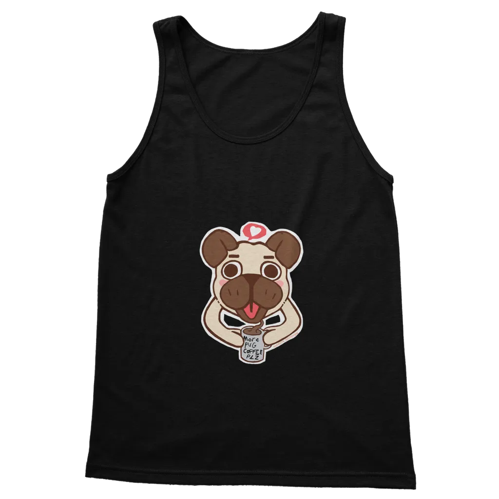 More Pug Coffee Please Classic Adult Vest Top