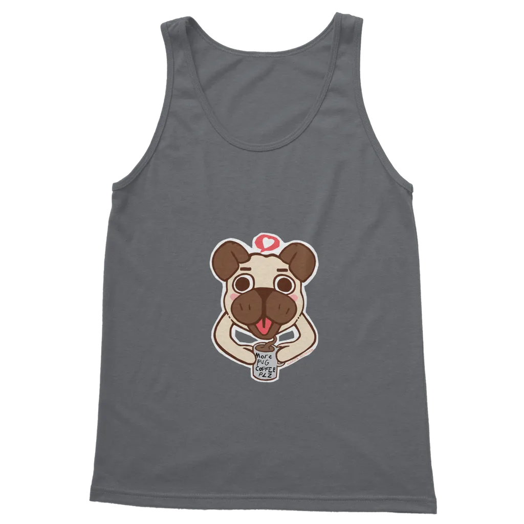 More Pug Coffee Please Classic Adult Vest Top