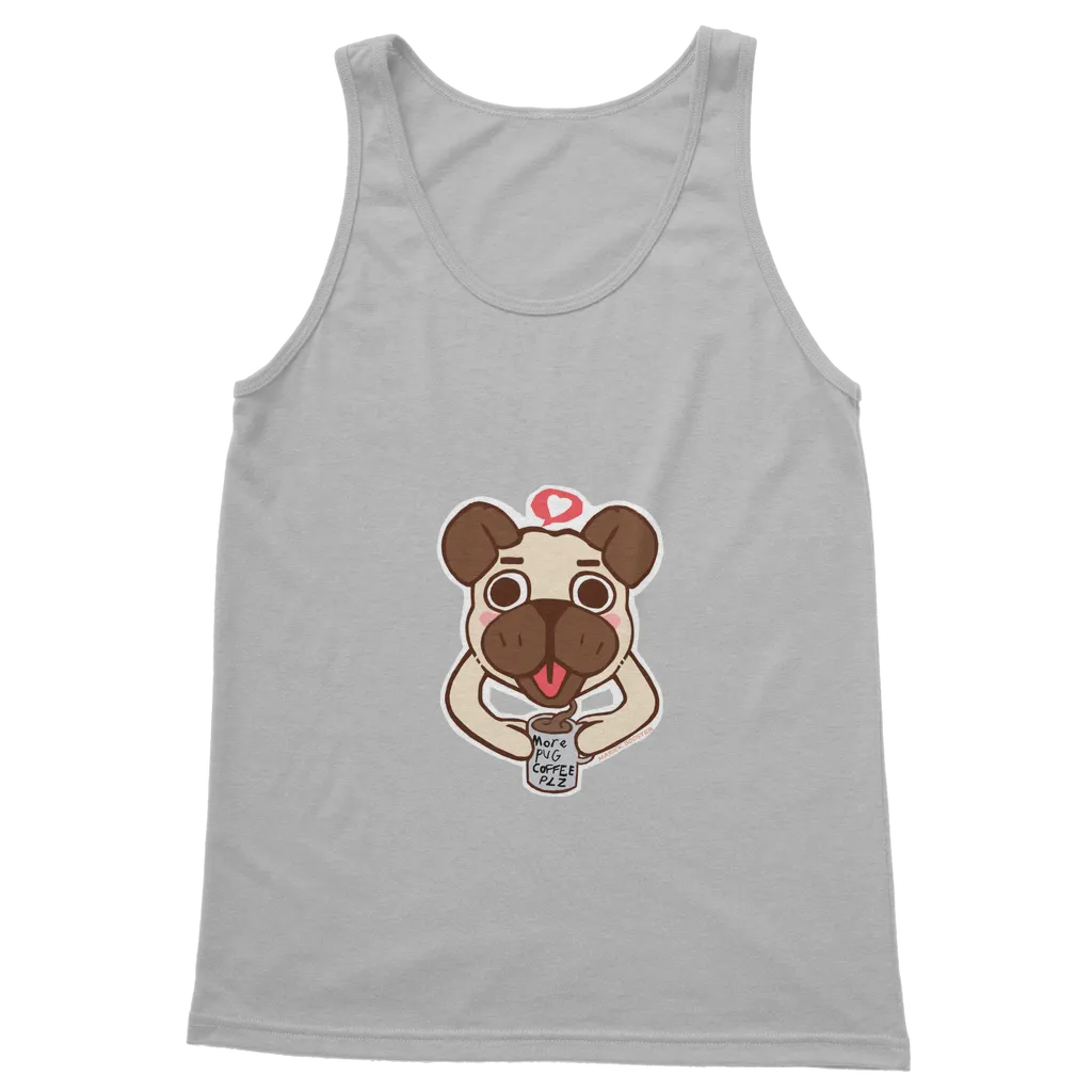 More Pug Coffee Please Classic Adult Vest Top