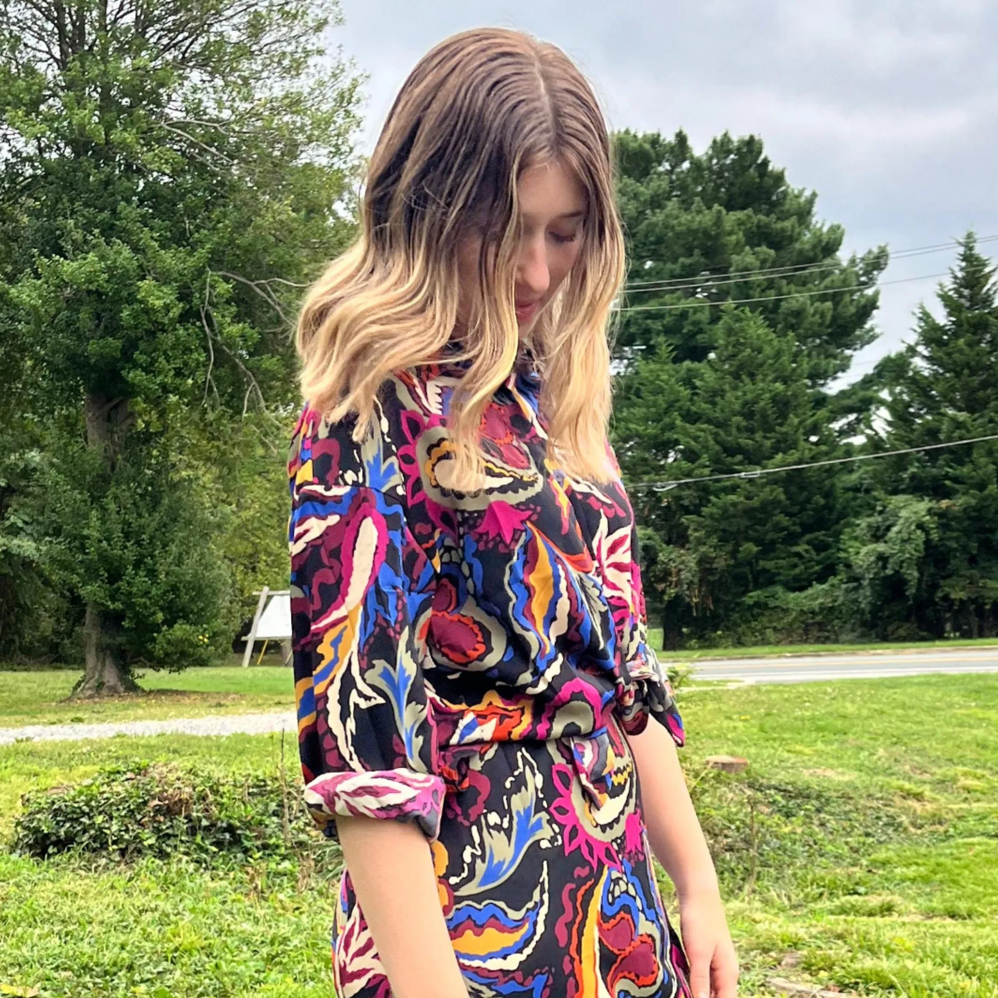 Multi Color Print Blouse