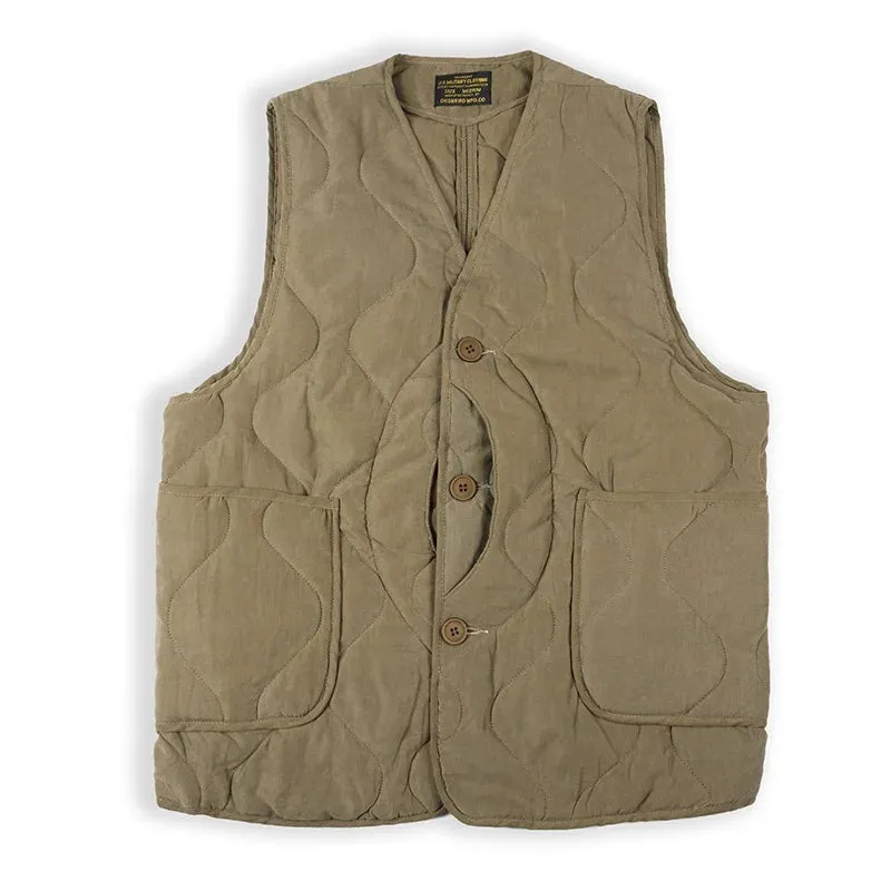 Multi-pocket Quilted Vest for Men - Sleeveless Military Style - Vintage Windproof