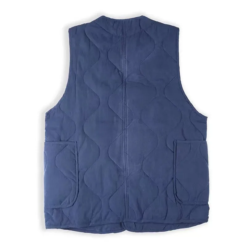 Multi-pocket Quilted Vest for Men - Sleeveless Military Style - Vintage Windproof