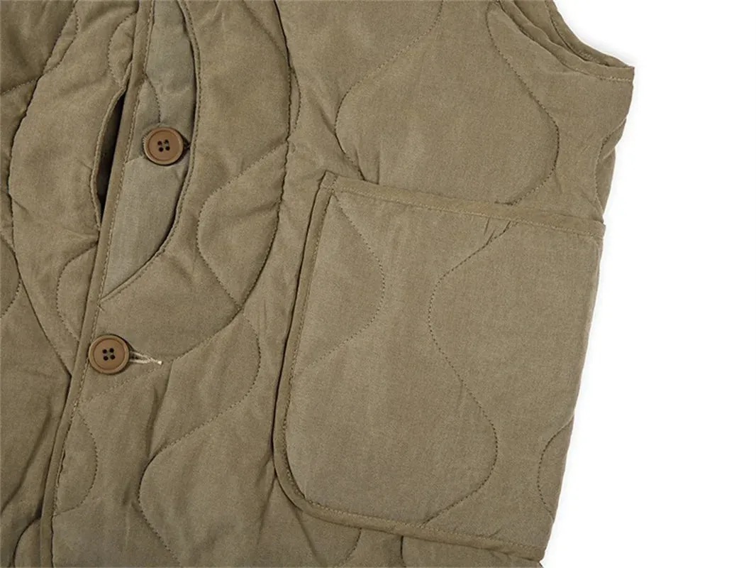 Multi-pocket Quilted Vest for Men - Sleeveless Military Style - Vintage Windproof