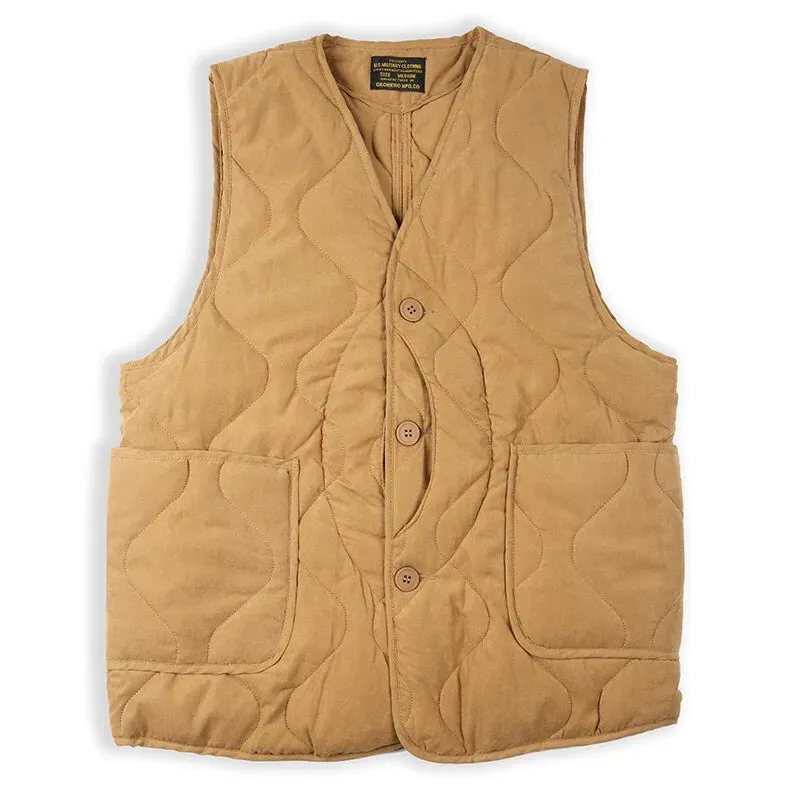 Multi-pocket Quilted Vest for Men - Sleeveless Military Style - Vintage Windproof