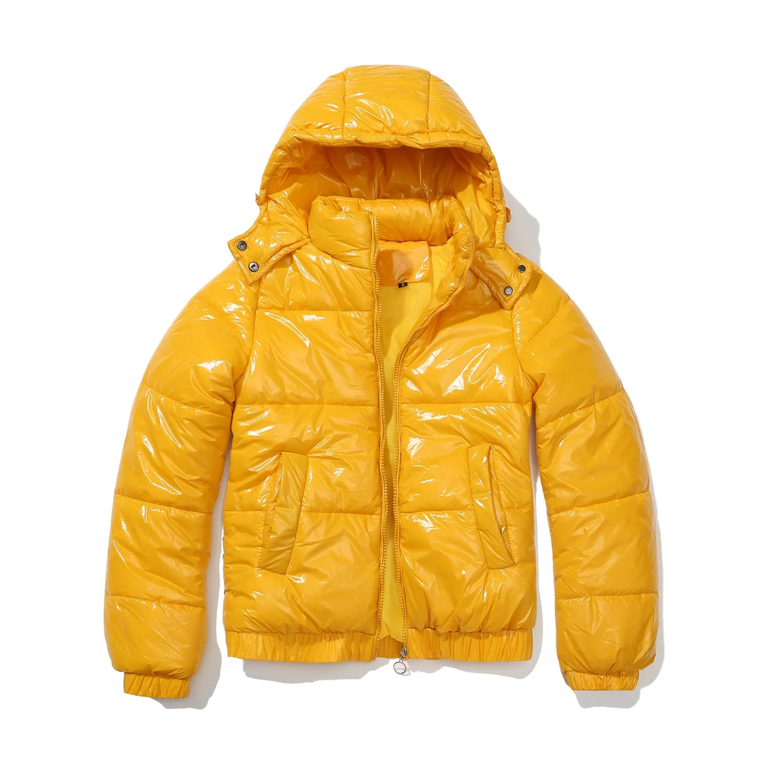 New Fall Winter Hooded Film Splash Proof Jacket Long-sleeved Cotton-padded Coat for Women