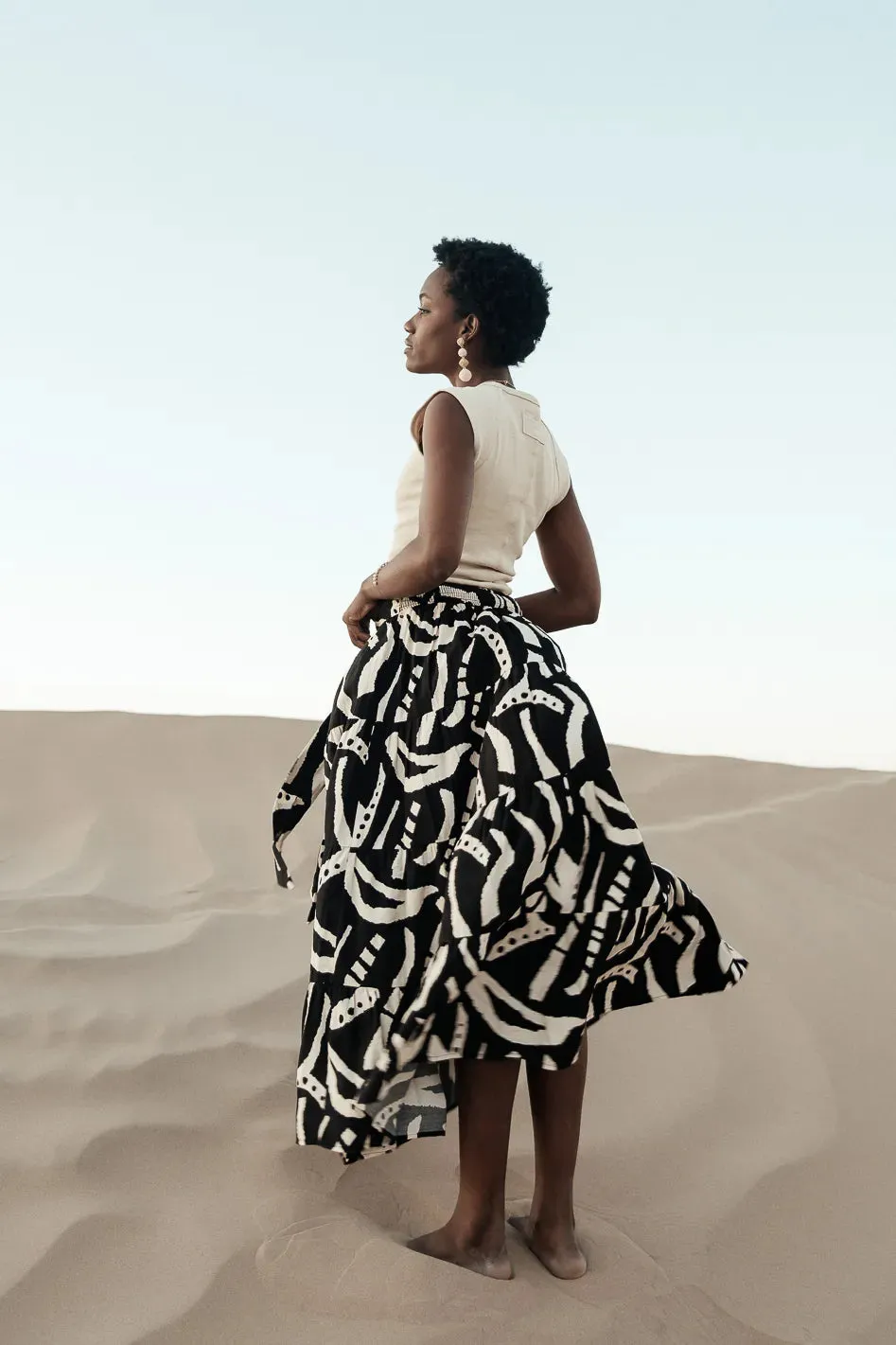 Noco Abstract Print Skirt