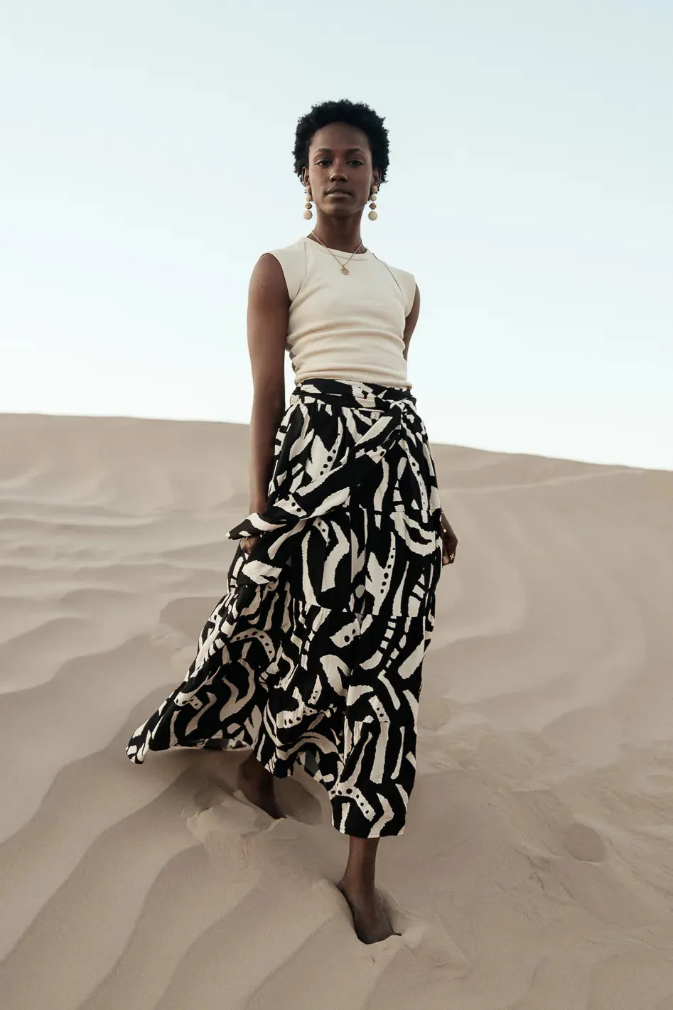 Noco Abstract Print Skirt