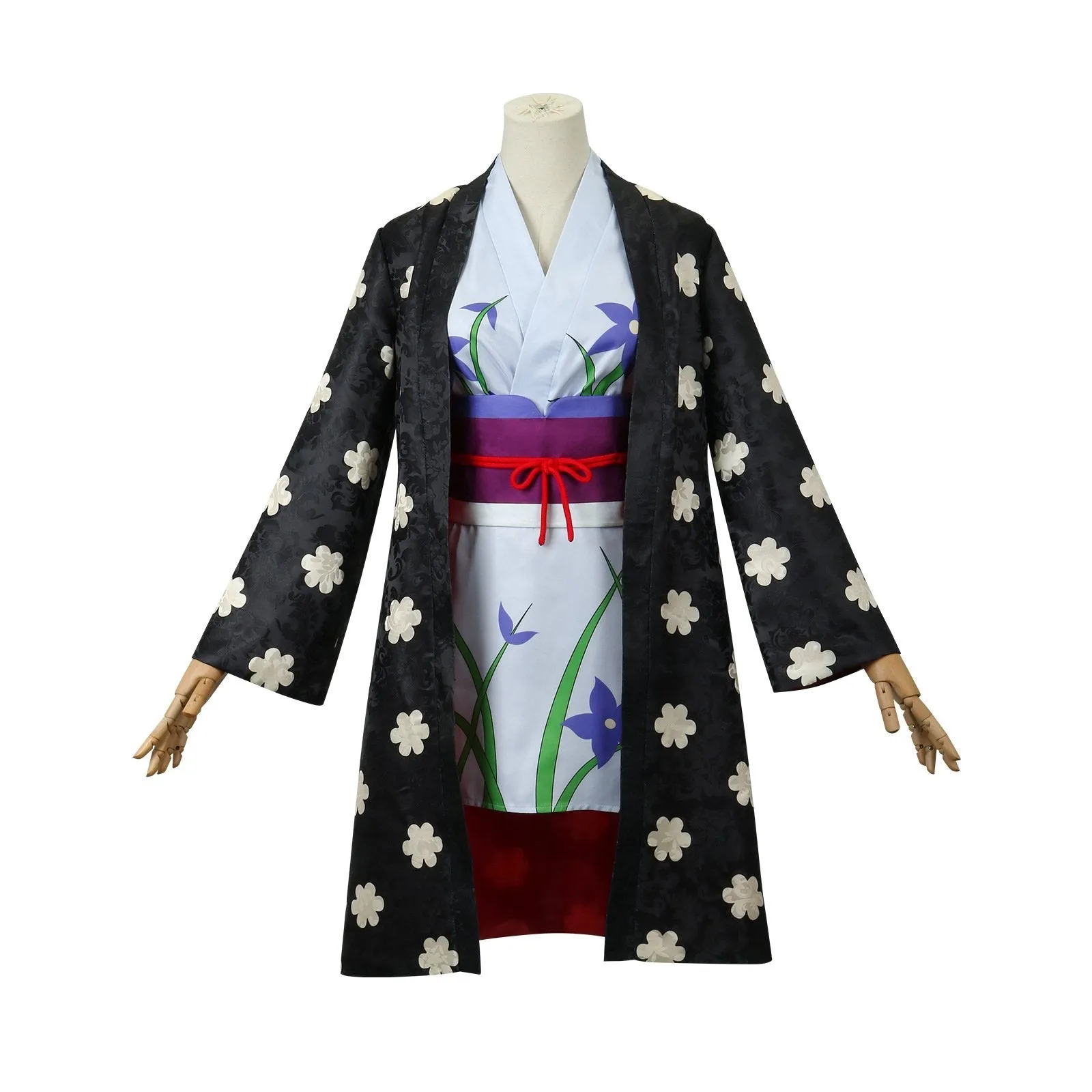 One Piece Nico Robin Japanese Anime Kimono Robe Fancy cosplay Costumes