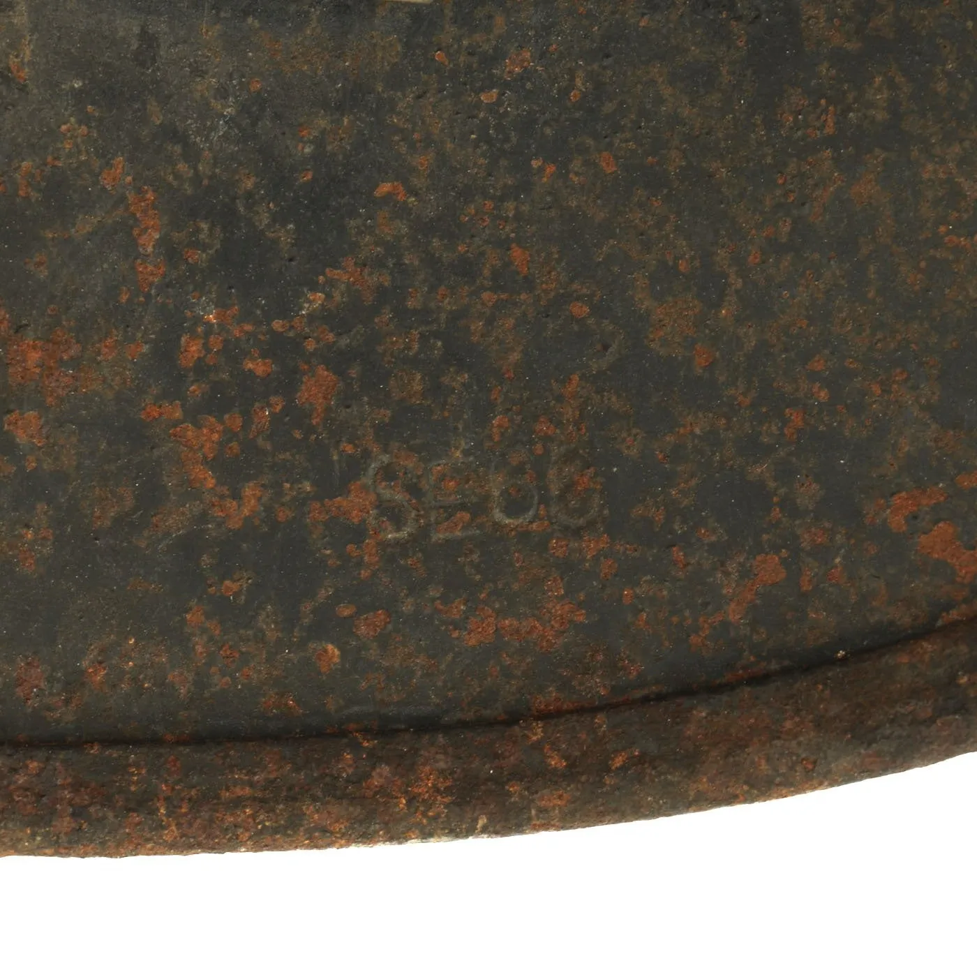 Original German WWII Service Worn M40 Single Decal Luftwaffe Helmet with Textured Paint - SE66