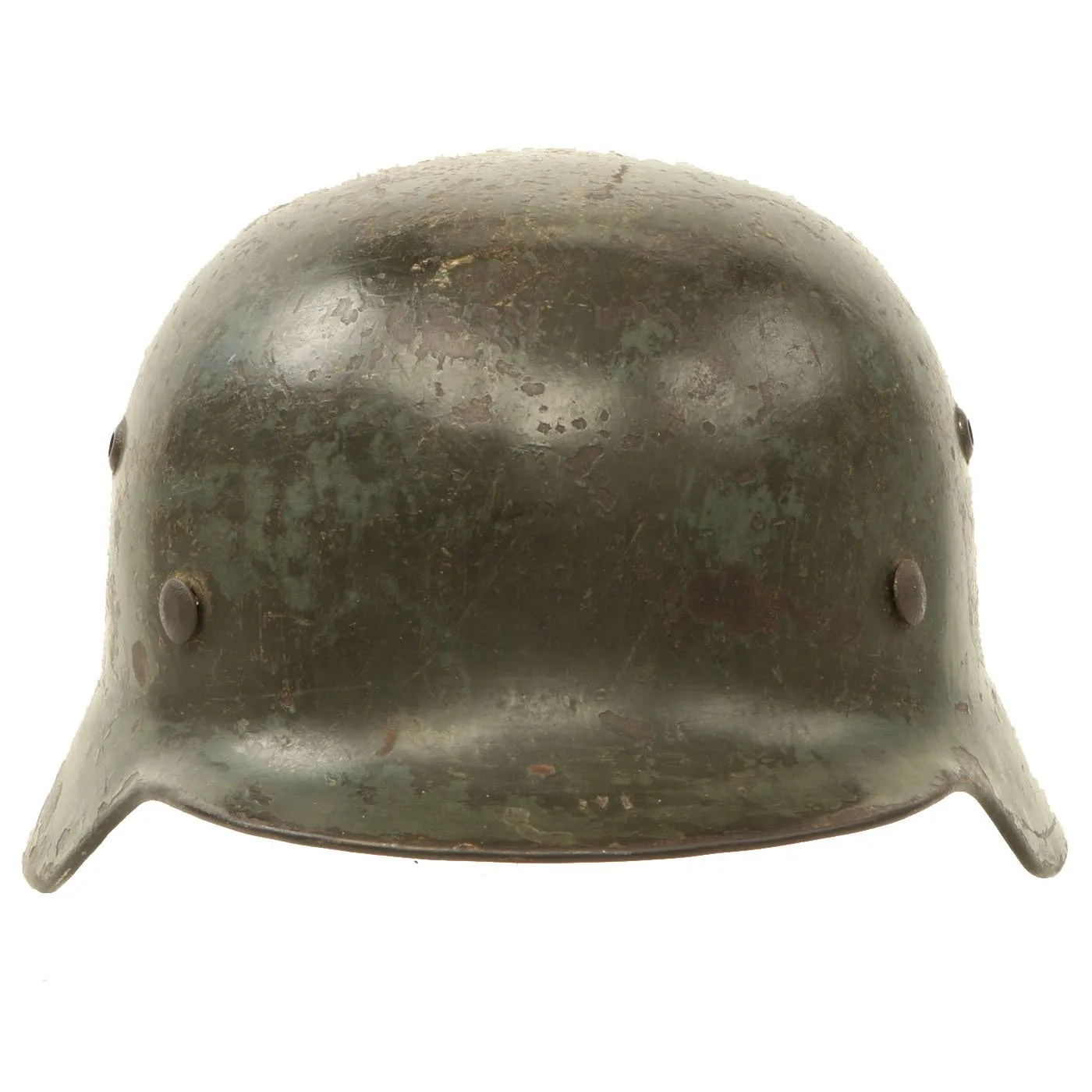 Original Rare German WWII Named Kriegsmarine Navy M35 Single Decal Steel Helmet with 56cm Liner - ET64