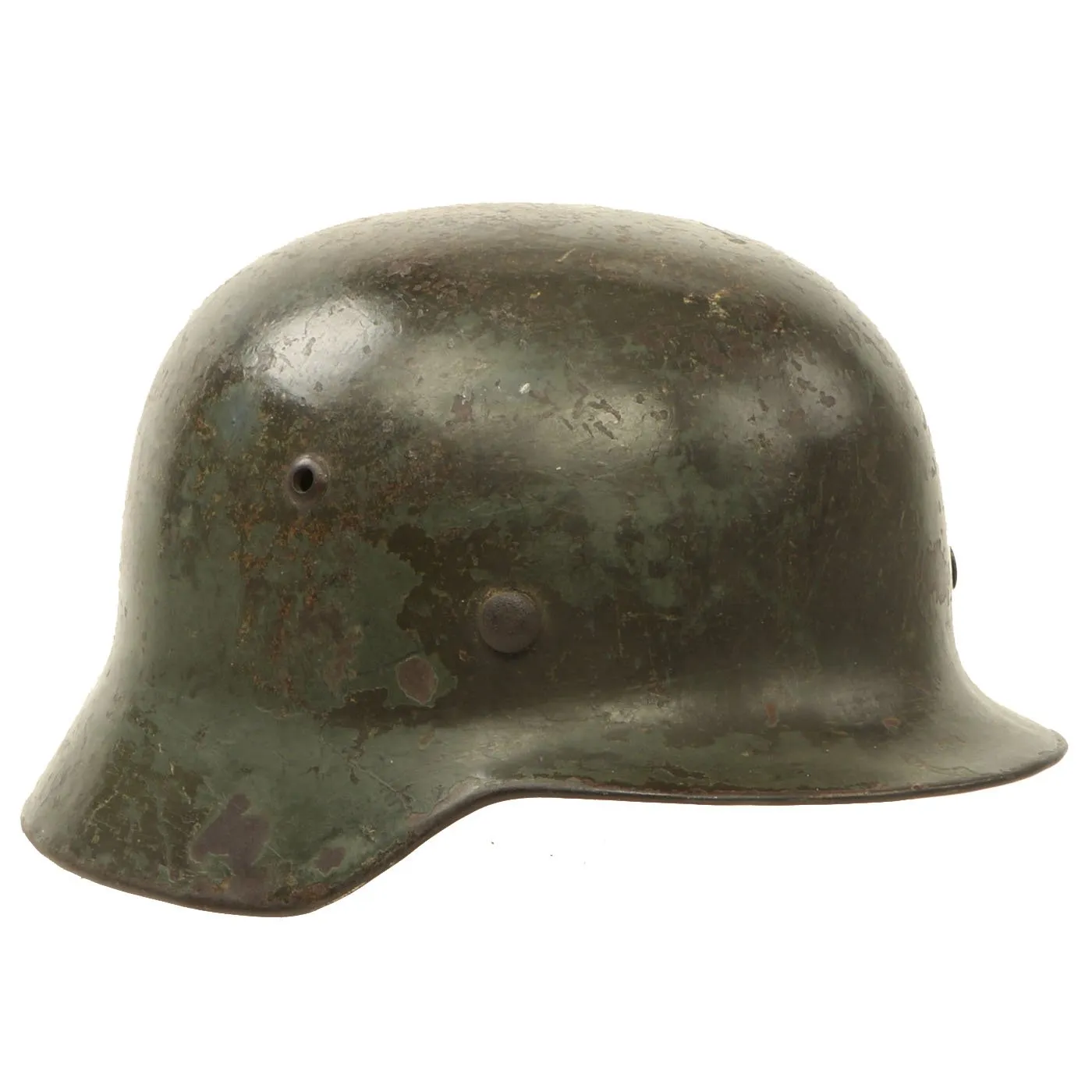 Original Rare German WWII Named Kriegsmarine Navy M35 Single Decal Steel Helmet with 56cm Liner - ET64