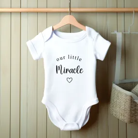 Our Little Miracle Pregnancy Announcement Baby Vest/Romper - IVF