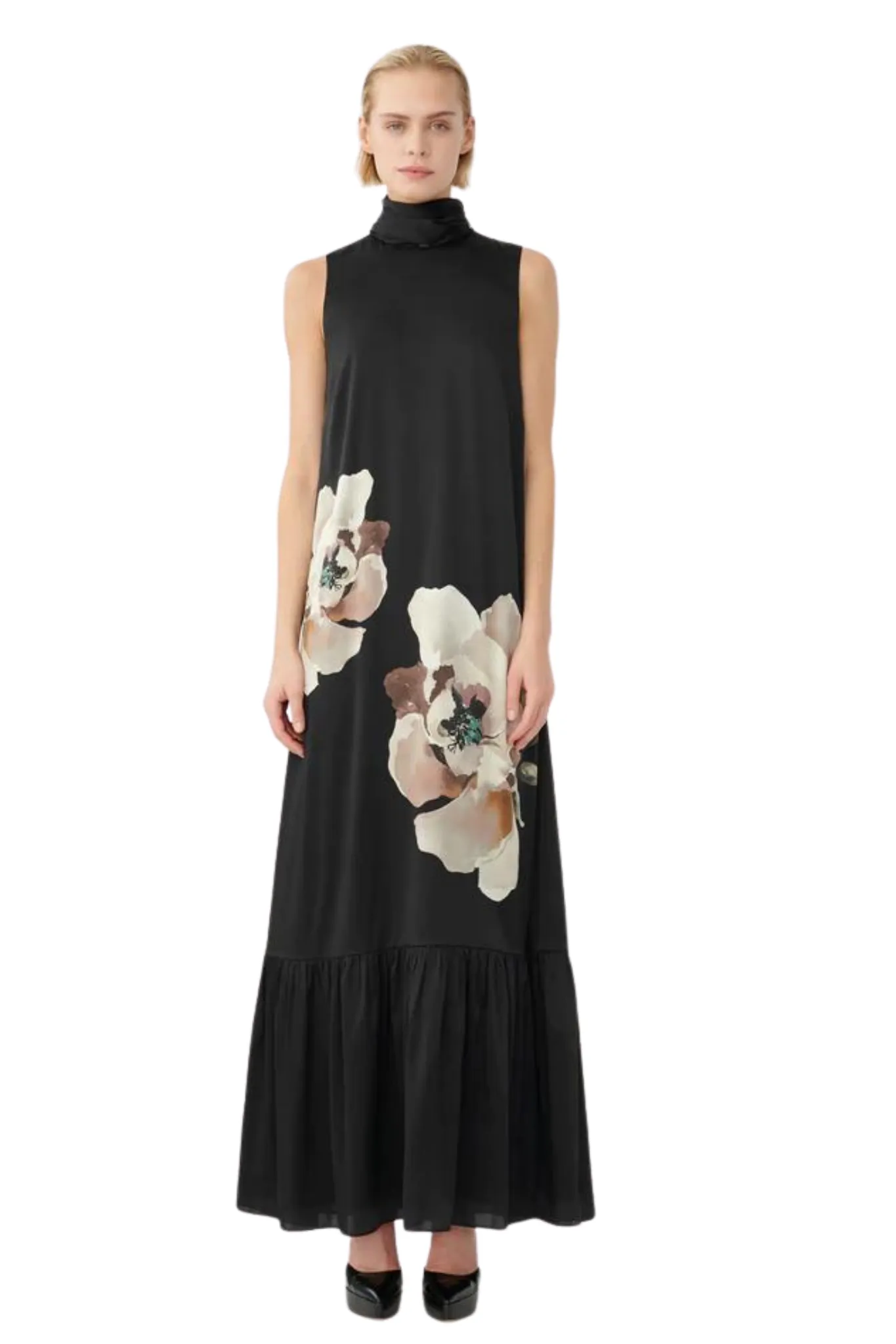 Peonia Black Sleeveless Dress