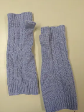 Periwinkle knitted arm warmers