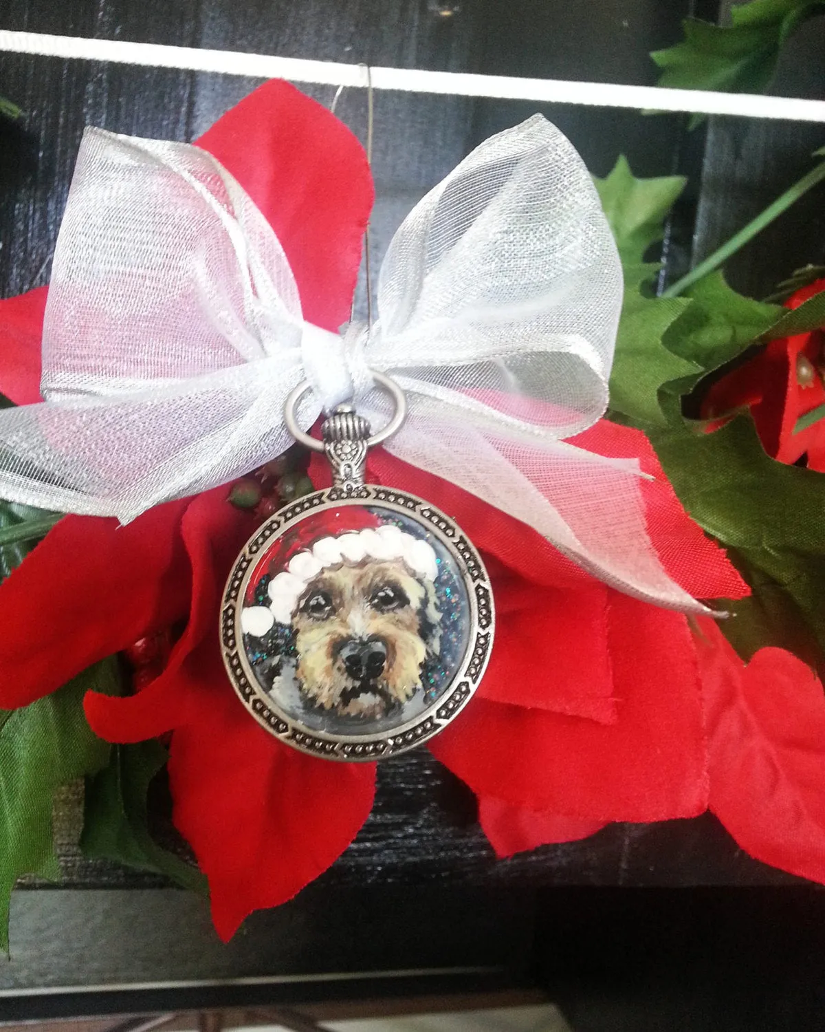 Pet Jewelry Dog Tag - Custom Portrait Painting - Girlfriend Gift For Dogs - Cats Collar Bling