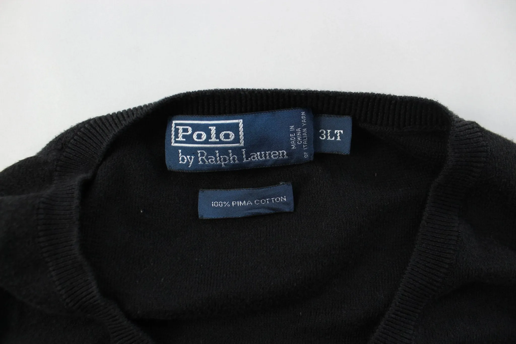 Polo by Ralph Lauren Embroidered Logo Black Golf Vest