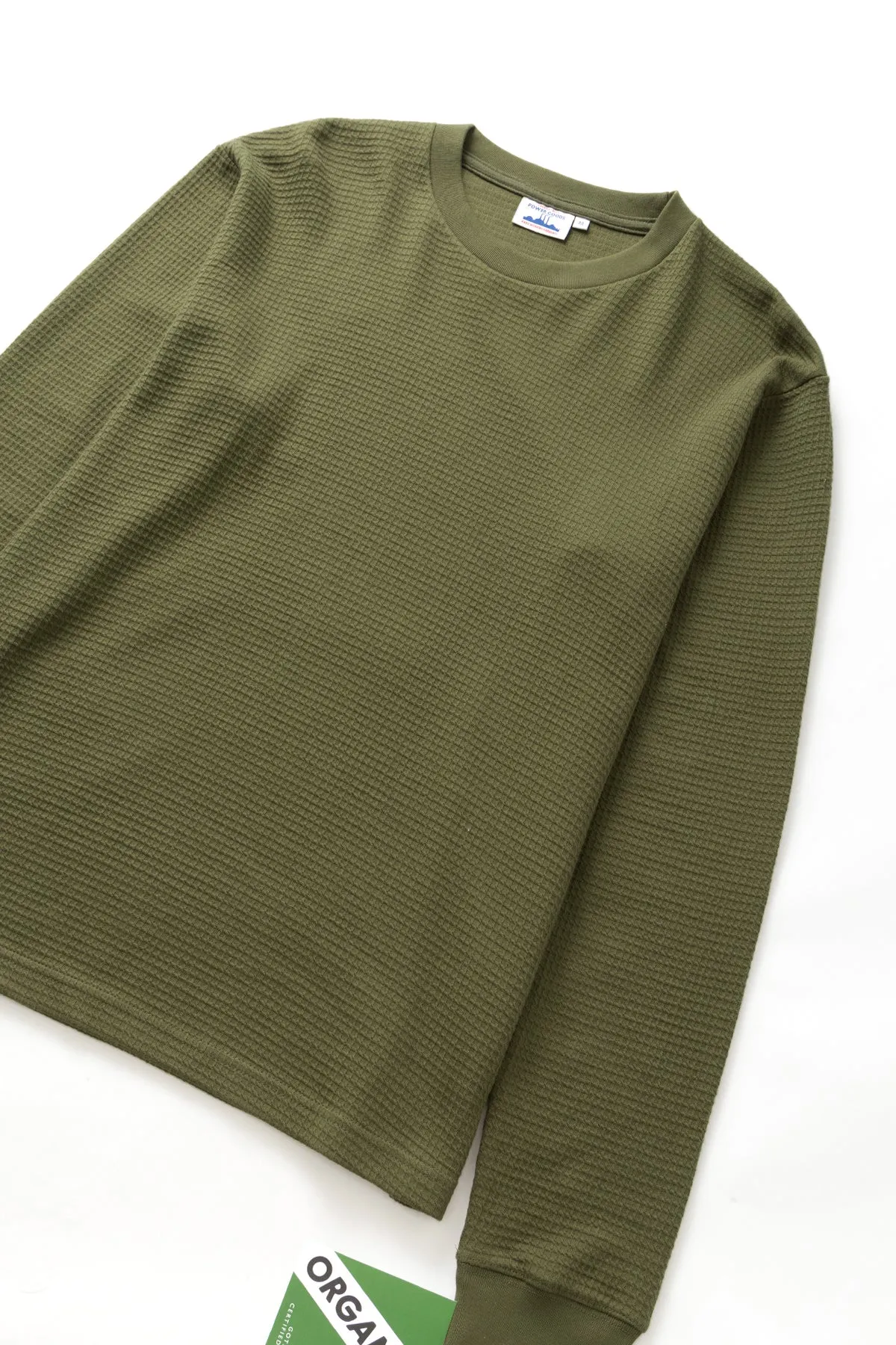 Power Goods - Thermal Waffle Long Sleeve Tee - Olive