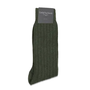 Pure Cashmere Socks in Sage Green