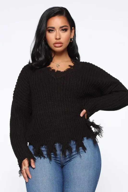 "Fringe Ya Later" Sweater