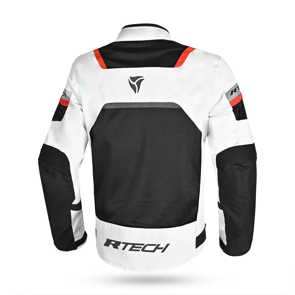 R Tech Spiral Mesh Motorcycle Jacket Ice/Black/Red