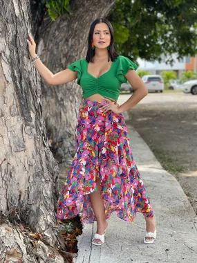 Red Flowers Skirt