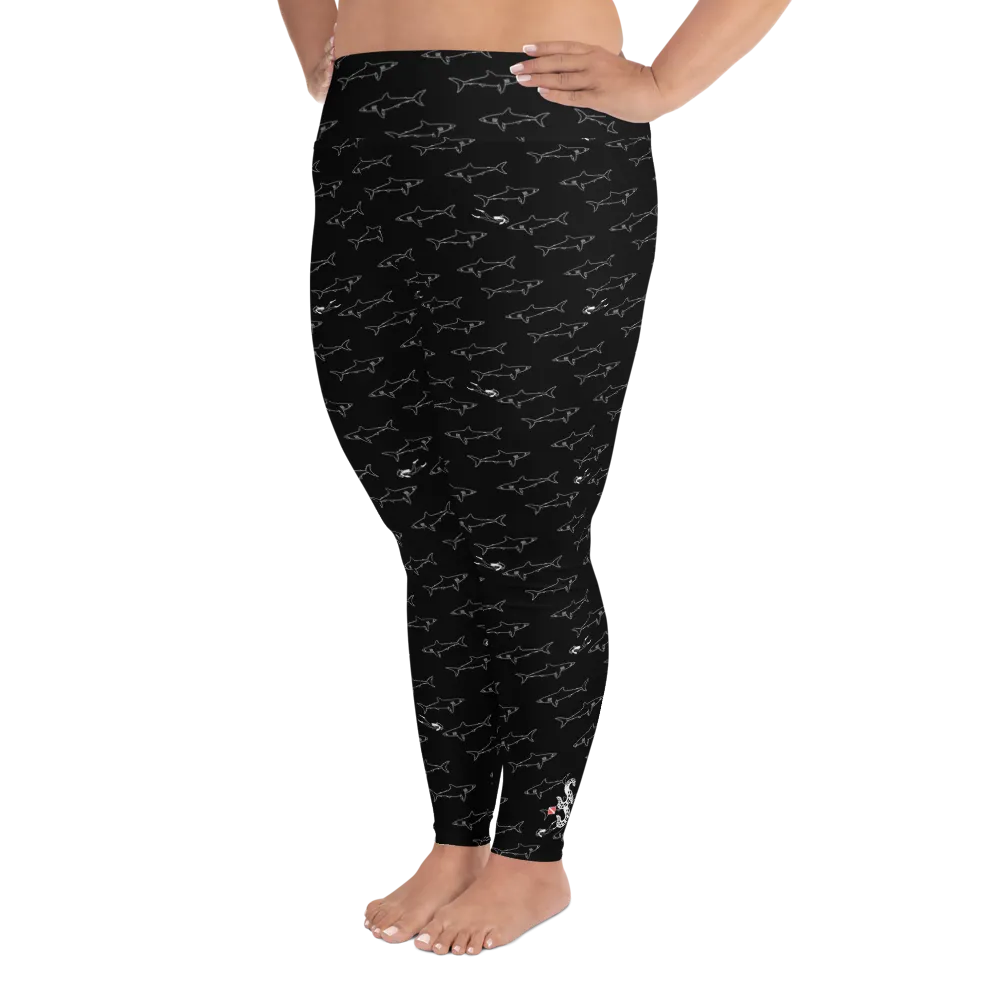 Shark Divers Plus Size Leggings