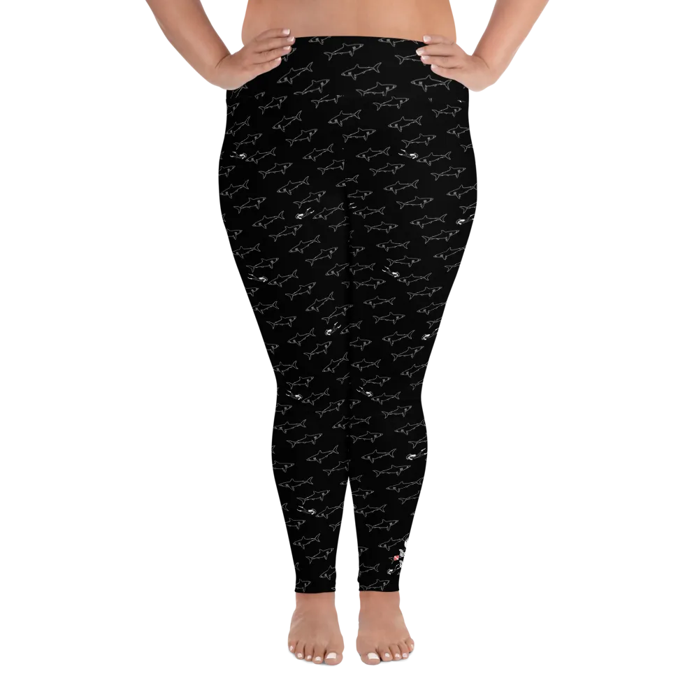 Shark Divers Plus Size Leggings