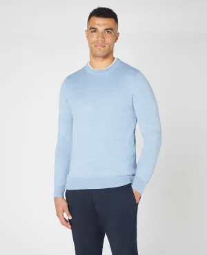 Slim Fit Merino Wool-Blend Crew Neck Sweater