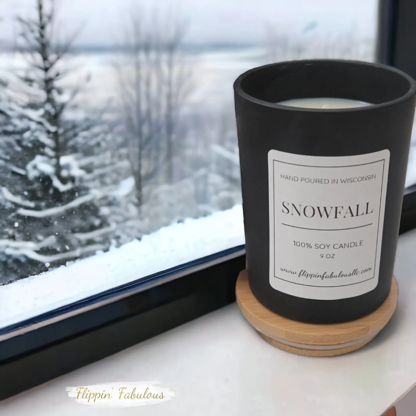 Snowfall Soy Wax Candle-Multiple Sizes Available