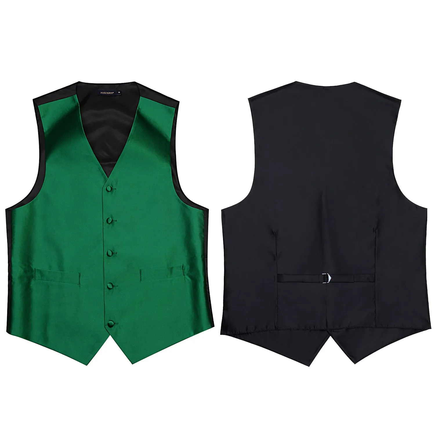 Solid 3pc Suit Vest Set - GREEN