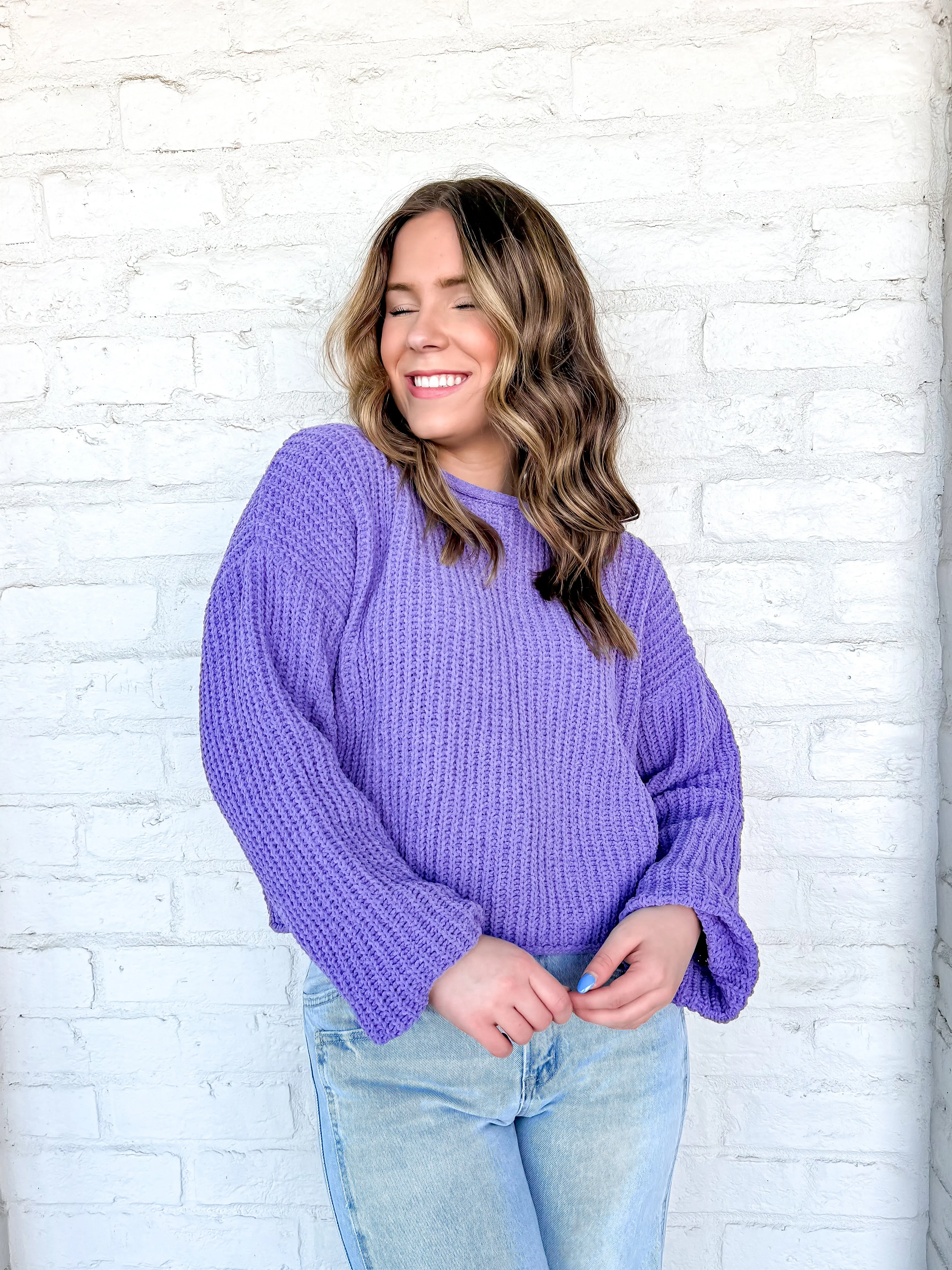 Speak Up Sweater Lavender